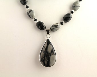 Gray Jasper Necklace Set. Listing 93625967
