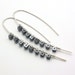 Hematite Sterling "Stix" Earrings: modern rocker celebrity Fashion metallic black and white edgy statement jewelry