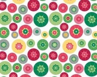 Riley Blake, Rainy Days and Mondays, White Umbrella Tops C4014 by Melimba and Beccabury - 1 Yard Clearance