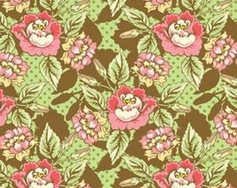 Jody Taylor for Riley Blake, Nantucket Summer, Flowers in Brown C3501 - 1 Yard Clearance