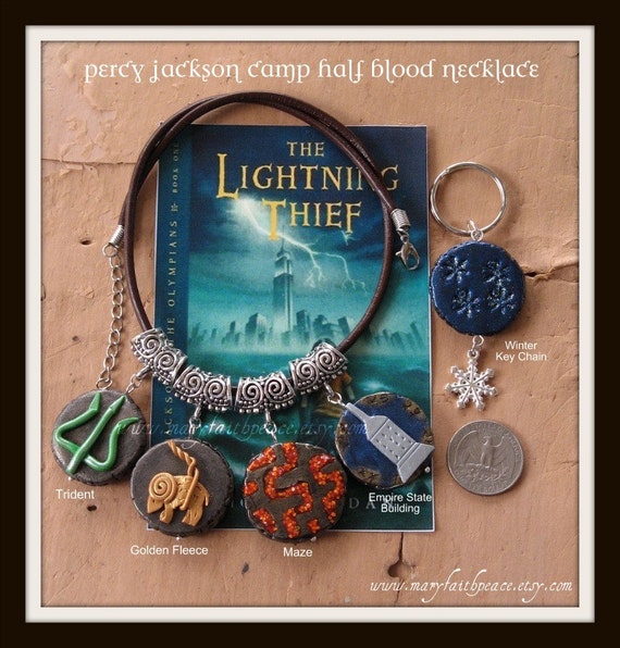 Items similar to PERCY JACKSON Necklace Set with NEW Clay Beads on Etsy