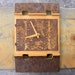 Contemporary Wall Clock - Peachy rustic metal quartz clock - recycled art clock