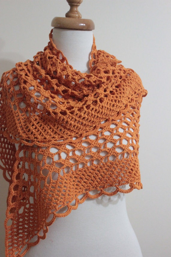 crochet what sell items / Scarf Crochet Shawl Crochet similar to Items Orange