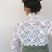 Sale White Shrug , Crochet Bolero READY TO SHIPPING
