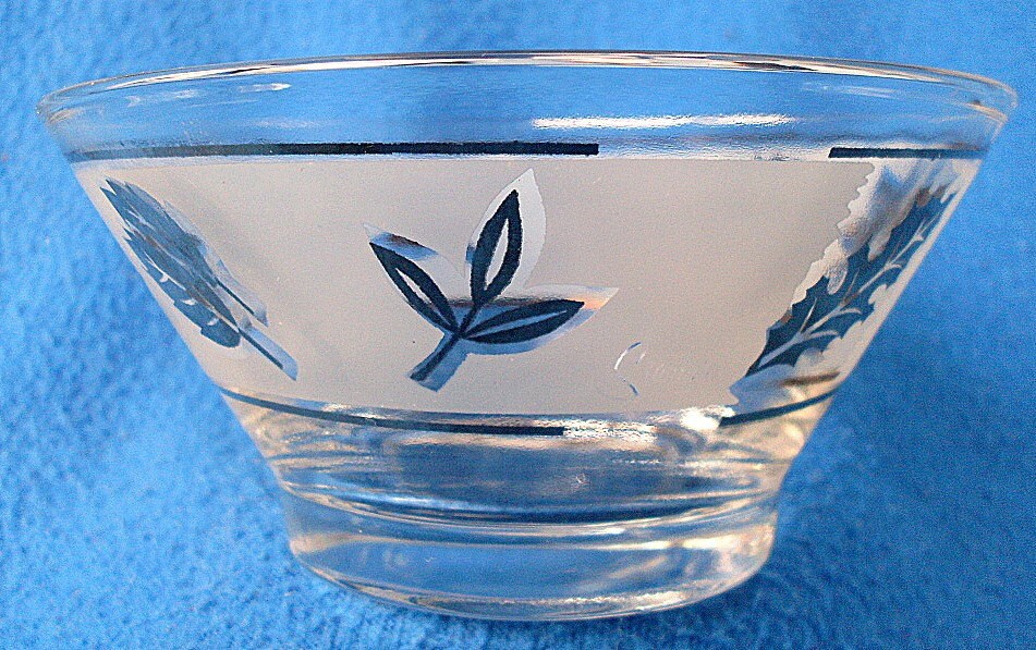Glass Gold Leaf Libby Bowl Starlyte Dish Frosted Chip Dip by ddb7