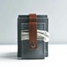 Ipod Nano Case - Gunmetal Gray Wool Felt with Brown Leather