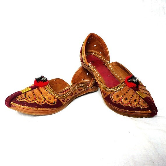FARIDA Moroccan Vintage Handmade Leather Flat Shoes