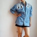 Vintage JOHNNY HALLIDAY Denim Shirt