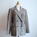 French Designer CACHAREL Colorful Houndstooth Wool Jacket