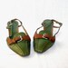 PRADA Vintage Bicolors Slingback Low Heel Leather Shoes