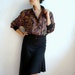 RAVENS French Vintage Blouse with Stand Collar