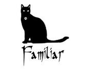 Witch Familiar BLACK CAT silhouette- Cling StAmP by Cherry Pie Art Stamps