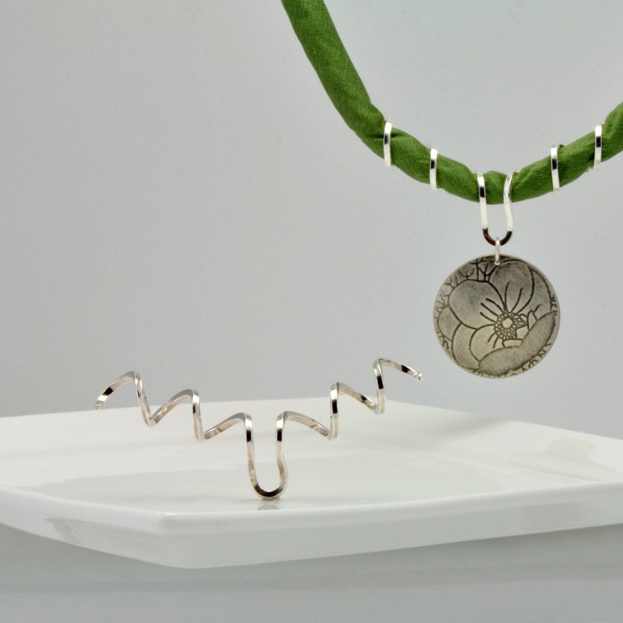 Pendant Bail Large Sterling Silver 5mm Cord Space Square