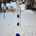 Recycled Clear & Blue Glass Bottle Wind Chime