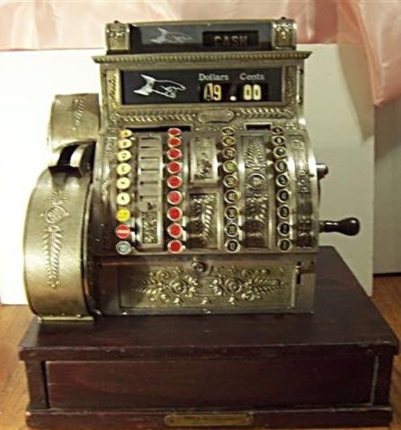 Early 1900s National Cash Register by NostalgicMeditations on Etsy