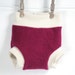 wool soaker - wool cloth diaper cover - upcycled and new merino wool - small - fuschia and cream
