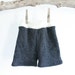 SALE - shorties // medium wool shorts - shorties - wool shorts for cloth diapers - cloth nappy cover - summer - charcoal and cream
