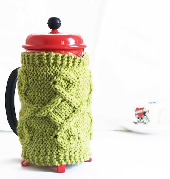 French Press Cozy Coffee Cozy Tea Cozy Apple Green by Odessete
