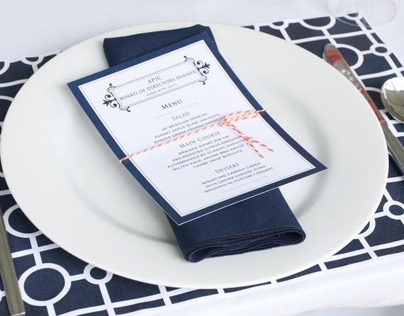 NAUTICAL DINNER or BEVERAGE Printable Party Menu Il_570xn
