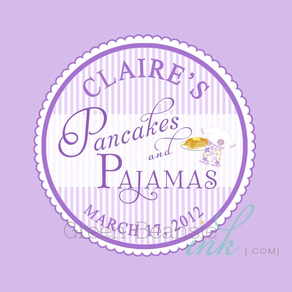 PANCAKES AND PAJAMAS Printable Cupcake Toppers Il_570xn