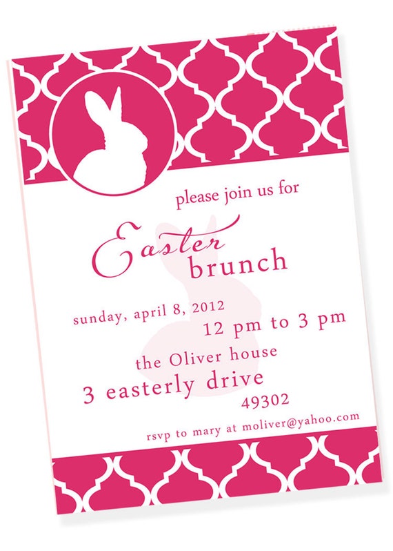 MOD EASTER Printable Party Invitation Il_570xn