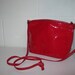 Sale. Vintage Red Leather Purse / Crossbody Purse / Red Shoulder Bag Candy Apple Red / Free Shipping