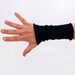 Inky Black Frill Cuffs - Arm Warmers - Fingerless Gloves