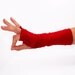 Arm Warmers in Very Cherry Red - Sleeves - Fingerless Mitts Gloves