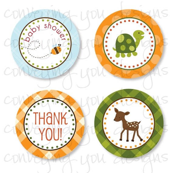 Enchanted Forest - Customized DIY You Print Favor Tags, Cupcake Toppers, Decorative Circles Il_570xn
