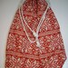 SALE Red Fair Isle Snowflakes Drawstring Project Bag