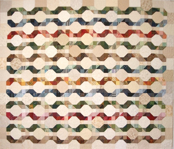 Twisted ribbons quilt pattern by lccamel on etsy