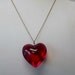 Necklace, Red Lucite Heart