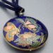 Vintage Cloisonne Necklace Blue Vintage Costume Jewelry