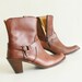 Sexy FRYE leather motorcycle harness ring boots 8.5 B
