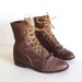 Sz 6 Vintage Granny Laced up Combat Boots