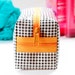 Makeup Bag Gingham Oilcloth Large
