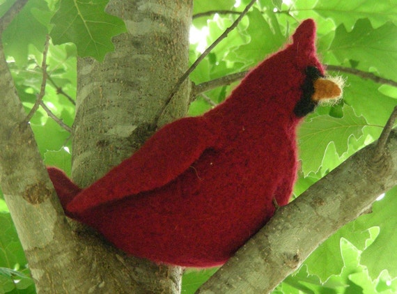 stuffed cardinal bird