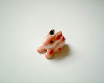 Ceramic Bunny Figurine, rabbit figurine, rabbit figure, miniature animal, mini animal, tiny animal, small animal, tiny, mini, bunny figure