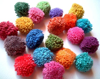 Yarn Pom Poms, wholesale, pompom, yarn pom pom, pompom, cotton, party, birthday, party decoration, yarn ball, handmade, 300 poms, iammie