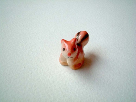 Little Light Pink Ceramic Squirrel: birthday thank you tiny