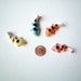 Miniature Ceramic Koi Carp, orange, white, little animal, tiny animal, mini animal, miniature animal, small animal, mini ceramic, tiny fish