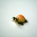Miniature Turtle, Yellow, Orange, Green, Ceramic Turtle, tortoise, miniature animal, animal, little, small, tiny, miniature, decoration