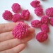Dark Magenta Pom Poms, yarn pom pom, yarn ball, cotton, pompom, poms, pink, bright, flower poms, beads, button, 20 poms, SALE, discounted