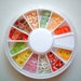 Set of Cute Miniature Polymer Clay Decoration, fruits, slice, kiwi, apple, lime, tomatoes, banana, dragon fruit, orange, watermelon