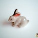 Grey Rabbit Figure, ceramic rabbit, miniature rabbit, bunny figure, white, gray, hare, ceramic animal, mini, little, summer, iammie