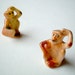 Miniature Monkey Figurine, ceramic animal, ceramic figure, animal figure, animal figurine, yellow, brown, mini animal, tiny, small, little