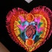 Valentine You are in my heart-------Large Handcrafted SACRED HEART Shrine- Vibrant Colors