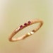 Rose Gold and Ruby Wedding Band Stacking Ring