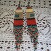 native american style fringe earrings long multi colored orange turquoise deco