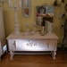 antique chic pink shabby hope chest cedar blanket distressed cottage prairie tv stand coffee table storage